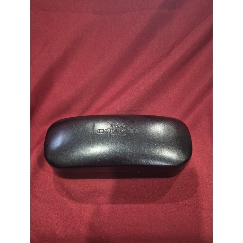 Coach New York Black Hard Eyeglass Case Clamshell Sun Glasses Holder Eyeglass